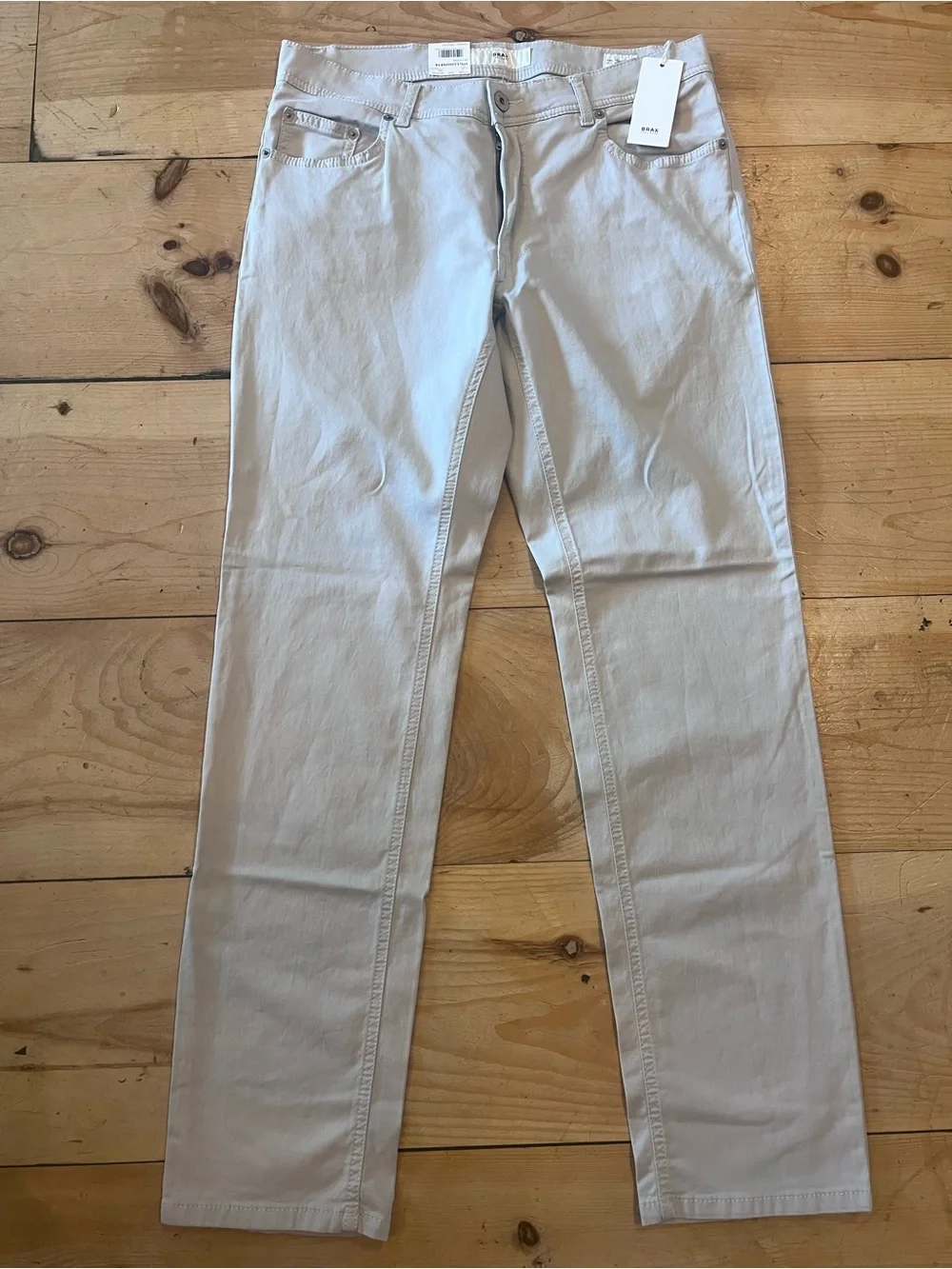 Hi-Flex Superstretch Men’s Chinos in Light Grey-Extreme Comfort NWT